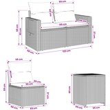  Set sofe 5 kom. Smeđa i krem bijela Poli Rattan i čelik | shoptok.hr