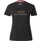Alpha Industries Majica 'Crystal' zlata / črna / srebrna