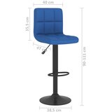  Barski stolci od tkanine 2 kom plavi | shoptok.hr