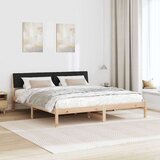 vidaXL Okvir kreveta Smeđa i crna 180 x 200 cm Masivna borovina | shoptok.hr