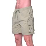 GymBeam Men‘s Swim Cargo Shorts Olive