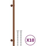 vidaXL Ročaji za omarico 10 kosov bronasti 224 mm nerjaveče jeklo | Shoptok.si
