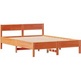 vidaXL Okvir kreveta bez madraca voštano smeđi 135x190 cm od borovine | shoptok.hr