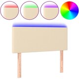 Maison Chic led posteljno vzglavje - vzglavna omarica - nočna omarica krem 90x5x78/88 cm blago, (21706284) Cene