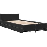 vidaXL Okvir kreveta s ladicama crni 90 x 200 cm konstruirano drvo | shoptok.hr