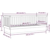  Dnevni ležaj sivi 90 x 200 cm od masivne borovine | shoptok.hr