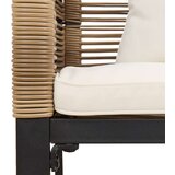  Zunanja klop Bež in smetanasto bela 117 x 54 x 74.5 cm, (5000273208) | Shoptok.si
