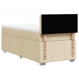  Okvir kreveta s oprugama i madrac krem 80x200 cm od tkanine | shoptok.hr
