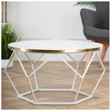  Konferencijski stočić DIAMOND 40x70 cm zlatna/bela | Eponuda.com
