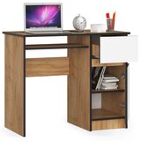 AKORD 90 cm računalniški pisalni miza Pixel desno - Craft hrast-bela, (21702709) | Shoptok.si