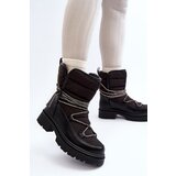 Boto Women's Snow Boots with Decorative Lacing Black Rilana | shoptok.hr