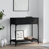 vidaXL Konzolni stol crni 75 x 34,5 x 75 cm od konstruiranog drva Cijene