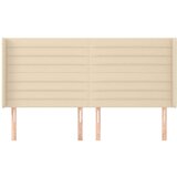  Uzglavlje s ušima krem 203x16x118/128 cm od tkanine | shoptok.hr