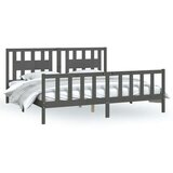  Za krevet s uzglavljem sivi masivna borovina 200 x 200 cm | shoptok.hr