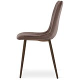 Lava stolica - tamnosmeđi baršun / noge od oraha x 3 | shoptok.hr