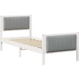  Kovinska posteljna konstrukcija Bela in svetlo siva 75 x 190 cm, (5000084699) | Shoptok.si