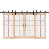 vidaXL Komplet opreme za drsna vrata 200 cm jeklo črne barve | Shoptok.si
