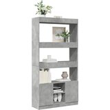  Visoka komoda siva boja betona 92x33x180 cm konstruirano drvo | shoptok.hr