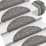  Prostirke za stepenice 15 kom 56x17x3 cm sive poluokrugle | shoptok.hr