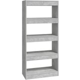 Furnova Knjižna omara/pregrada betonsko siva 60x30x135 cm, (21933447) | Shoptok.si
