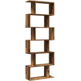 Sobna pregrada / regal za knjige 6 razina 70x24x193 cm drveni | Eponuda.com