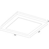  argon 1867 - plafonsko svetlo tabor 4xE27/15W/230V 42x42 cm terakota | Eponuda.com