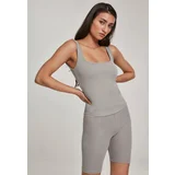 UC Ladies Women's wide-neck top, green/grey