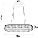  LED prigušiva kristalni luster na sajli THALIA LED/50W/230V 3000-6000K + daljinski upravljač | Eponuda.com