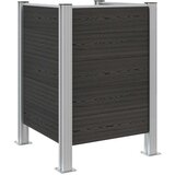  Ograja za koš za smeti Siva 85 x 85 x 115 cm Aluminij in WPC, (5000241906) | Shoptok.si