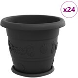  Saksije za biljke 24 pcs Crna Ø 34 x 28 cm Plastika | shoptok.hr