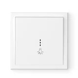 Pritisni gumb s svetilko z indikatorjem Adria (Bela, Podometna montaža, 10 A)