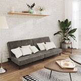 vidaXL Kavč dvosed z ležiščem temno siv žamet | Shoptok.si