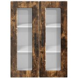  Zidni stakleni ormarić Dimljeni hrast 60 x 31 x 80 cm | shoptok.hr