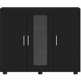 vidaXL kreveta s policom crna 55.5 x 29 x 100 cm konstruirano drvo | shoptok.hr