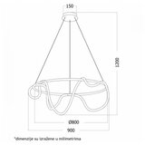 Vesta 387 VISILICA 80W 3000K MESING Cene