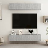 vidaXL TV omarice 4 kosi betonsko sive 80x30x30 cm iverna plošča Cene