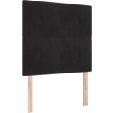 vidaXL Postelja s podlago z blazino in benchom Črna 80x200 cm Žamet | Shoptok.si