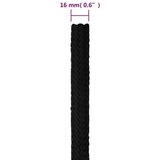 vidaXL Delovna vrv črna 16 mm 25 m poliester | Shoptok.si