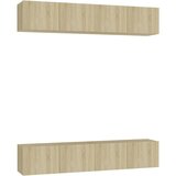Furnova TV omarice 4 kosi sonoma hrast 80x30x30 cm inženirski les, (21922541) | Shoptok.si
