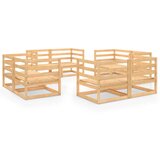 Maison Chic Seti vrtnega pohištva - Vrtna garnitura - Vrtni pohištvo set 8-delna trdna borovina, (21803498) | Shoptok.si