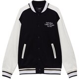Pull&Bear Prehodna jakna kit / črna / bela | Shoptok.si