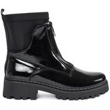 GOODIN Lacquered black women's ankle boots with a zipper | shoptok.hr