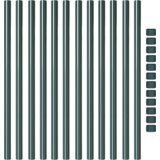 vidaXL Ograjni stebri 12 pcs Zelena 100 cm Jeklo s prašnim premazom | Shoptok.si