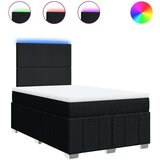 vidaXL Box spring postelja z vzmetnico črna 120x190 cm blago | Shoptok.si