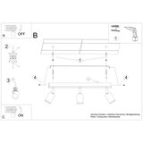  Stropna svetilka VERDO 3L črna, (21347645) | Shoptok.si