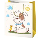 Cardex Darilna vrečka srednje velikosti z vzorcem psa in piščanca 18x10x23cm | Shoptok.si