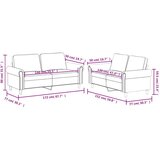  2-dijelni set sofa s jastucima krem od umjetne kože | shoptok.hr