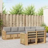  Set vanjskih sofa 8 kom. Bijela i svjetlosiva Poliester 310 x 132,5 x 73 cm | shoptok.hr