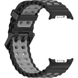 INF Združljiv silikonski pašček za Samsung Galaxy Watch8/Watch8 Classic - Ocean Band Style Black+Grey, (5000079677) | Shoptok.si