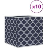 vidaXL Škatle za shranjevanje 10 kosov modre 32x32x32 cm blago | Shoptok.si